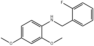 2,4-디메톡시-N-(2-플루오로벤질)아닐린 구조식 이미지