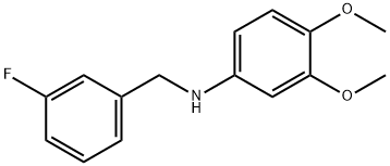 3,4-디메톡시-N-(3-플루오로벤질)아닐린 구조식 이미지