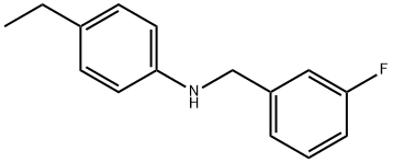 4-Ethyl-N-(3-fluorobenzyl)aniline, 97% 구조식 이미지