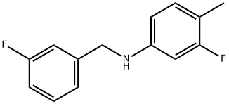 3-플루오로-N-(3-플루오로벤질)-4-메틸아닐린 구조식 이미지
