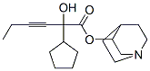 1-azabicyclo[2.2.2]oct-8-yl 2-cyclopentyl-2-hydroxy-hex-3-ynoate 구조식 이미지