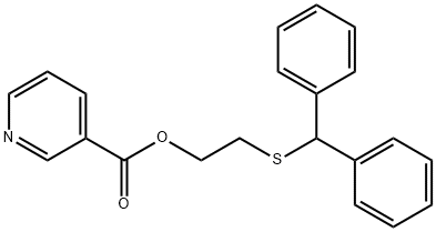 2-[(다이페닐메틸)티오]에틸=니코티네이트 구조식 이미지