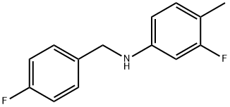 3-Fluoro-N-(4-fluorobenzyl)-4-Methylaniline, 97% 구조식 이미지