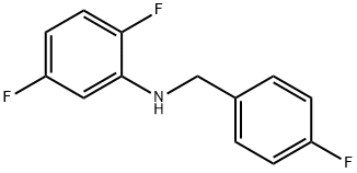 2,5-Difluoro-N-(4-fluorobenzyl)aniline, 97% 구조식 이미지