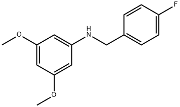 3,5-디메톡시-N-(4-플루오로벤질)아닐린 구조식 이미지