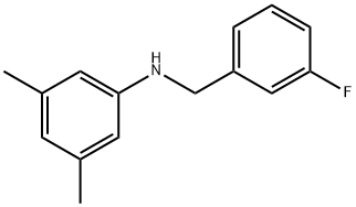 3,5-디메틸-N-(3-플루오로벤질)아닐린 구조식 이미지