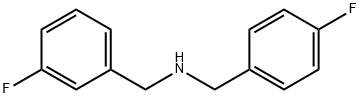 N-(3-플루오로벤질)-4-플루오로벤질라민 구조식 이미지