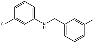 3-Chloro-N-(3-fluorobenzyl)aniline, 97% Structure