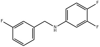3,4-Difluoro-N-(3-fluorobenzyl)aniline, 97% Structure