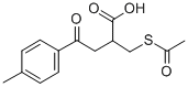 2-아세틸티오메틸-3-(4-메틸벤조일)프로피온산 구조식 이미지