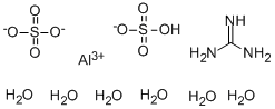 SULFURIC ACID, ALUMINUM SALT, COMPOUND WITH GUANIDINE (2:1:1), HEXAHYDRATE 구조식 이미지