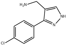 1-[3-(4-chlorophenyl)-1H-pyrazol-4-yl]methanamine(SALTDATA: HCl) 구조식 이미지