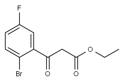 Ethyl  (2-bromo-5-fluorobenzoyl)acetate 구조식 이미지