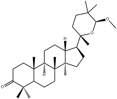 20,24-Epoxy-24-methoxy-23(24-25)abeo-dammaran-3-one 구조식 이미지