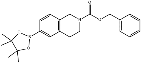 benzyl 3,4-dihydro-6-(4,4,5,5-tetramethyl-1,3,2-dioxaborolan-2-yl)isoquinoline-2(1H)-carboxylate 구조식 이미지