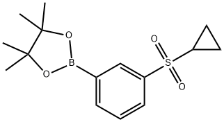 2-[3-(cyclopropanesulfonyl)phenyl]-4,4,5,5-tetramethyl-1,3,2-dioxaborolane Structure