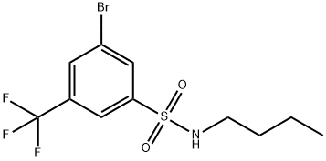3-Bromo-N-butyl-5-(trifluoromethyl)benzenesulfonamide 구조식 이미지