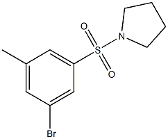 1-((3-BroMo-5-Methylphenyl)sulfonyl)pyrrolidine Structure