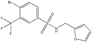 N-(Furan-2-ylMethyl) 4-broMo-3-trifluoroMethylbenzenesulfonaMide 구조식 이미지