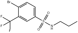 N-프로필4-브로모-3-트리플루오로메틸벤젠설폰아미드 구조식 이미지