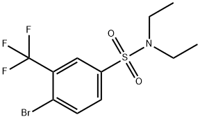 4-Bromo-N,N-diethyl-3-trifluoromethylbenzenesulfonamide 구조식 이미지