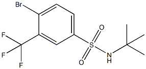 4-BroMo-N-tert-butyl-3-(trifluoroMethyl)benzenesulfonaMide 구조식 이미지