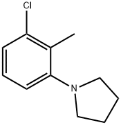 1-(3-Chloro-2-Methylphenyl)pyrrolidine 구조식 이미지