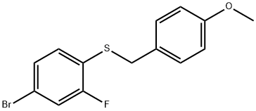 (4-BroMo-2-fluorophenyl)(4-Methoxybenzyl)sulfane 구조식 이미지