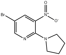 5-브로모-3-니트로-2-(피롤리딘-1-일)피리딘 구조식 이미지