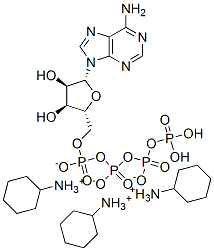 아데노신5'-테트라포스페이트,트리(사이클로헥실암모늄)염 구조식 이미지