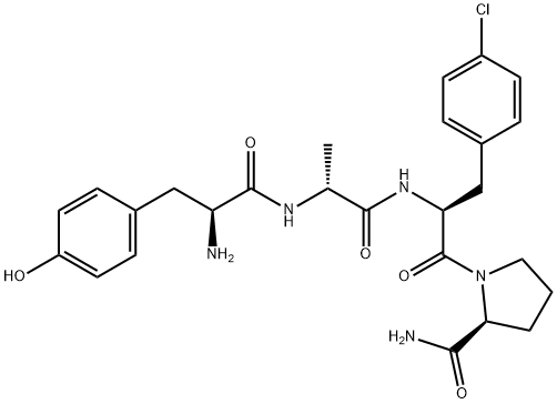 TYR-D-ALA-P-CHLORO-PHE-PRO-NH2 Structure