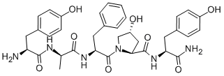 (D-ALA2,HYP4,TYR5)-BETA-CASOMORPHIN (1-5) AMIDE ACETATE SALT 구조식 이미지