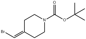 ert-부틸4-(브로모메틸렌)피페리딘-1-카르복실레이트 구조식 이미지