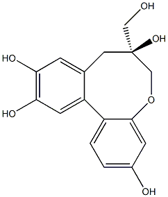 (7S)-3,7,10,11-Tetrahydroxy-7,8-dihydro-6H-dibenzo[b,d]oxocin-7-methanol 구조식 이미지