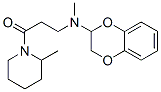 3-(7,10-dioxabicyclo[4.4.0]deca-1,3,5-trien-9-ylmethylamino)-1-(2-meth yl-1-piperidyl)propan-1-one Structure