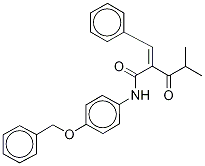 N-4-벤질옥시페닐α-벤질리덴-d5이소부티릴아세트아미드 구조식 이미지