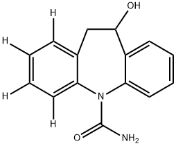 10,11-디하이드로-10-하이드록시카르바마제핀-D4(주요) 구조식 이미지