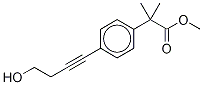 4-(4-Hydroxy-1-butynl)-α,α-di-(methyl-D3)-benzeneacetic Acid Methyl Ester 구조식 이미지