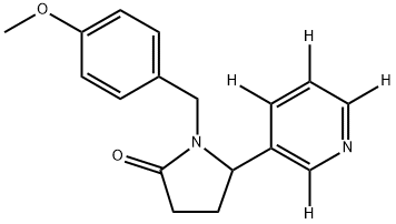 N-(4-메톡시벤질)코티닌-d4 구조식 이미지