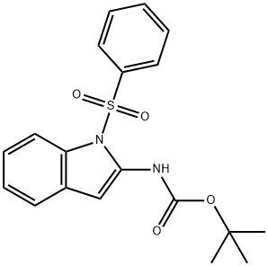 2-(TERT-BUTOXYCARBONYLAMINO)-1-(PHENYLSULFONYL)INDOLE Structure