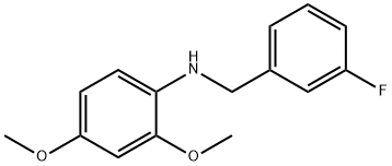 2,4-DiMethoxy-N-(3-fluorobenzyl)aniline, 97% Structure