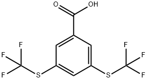 3,5-Bis(trifluoromethylthio)benzoic acid Structure