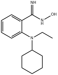 2-[Cyclohexyl(ethyl)amino]-N'-hydroxybenzenecarboximidamide 구조식 이미지