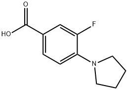 3-플루오로-4-피롤리디노벤조산 구조식 이미지