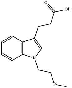 3-[1-(2-methoxyethyl)-1H-indol-3-yl]propanoic acid 구조식 이미지