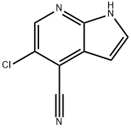 5-CHLORO-1H-PYRROLO[2,3-B]PYRIDINE-4-CARBONITRILE Structure