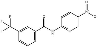 N-(5-nitro-2-pyridyl)-3-trifluoromethylbenzamide 구조식 이미지