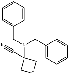 3-Oxetanecarbonitrile, 3-[bis(phenylmethyl)amino]- Structure