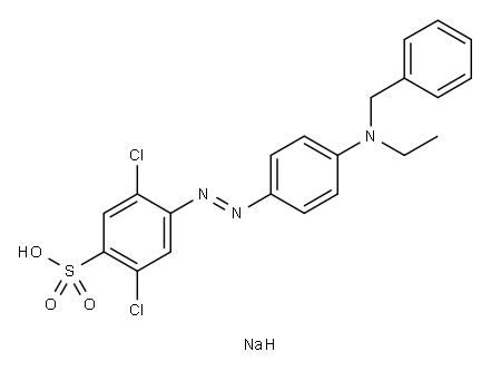 sodium 4-[[4-[benzyl(ethyl)amino]phenyl]azo]-2,5-dichlorobenzenesulphonate  Structure