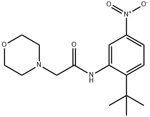 4-Morpholineacetamide, N-[2-(1,1-dimethylethyl)-5-nitrophenyl]- 구조식 이미지